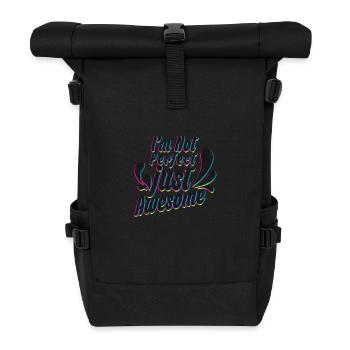 I'm not perfect just awesome - Rolltop Rucksack - Schwarz - Vorne