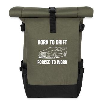born to drift white - Sac à dos roll top - olive/noir - Devant