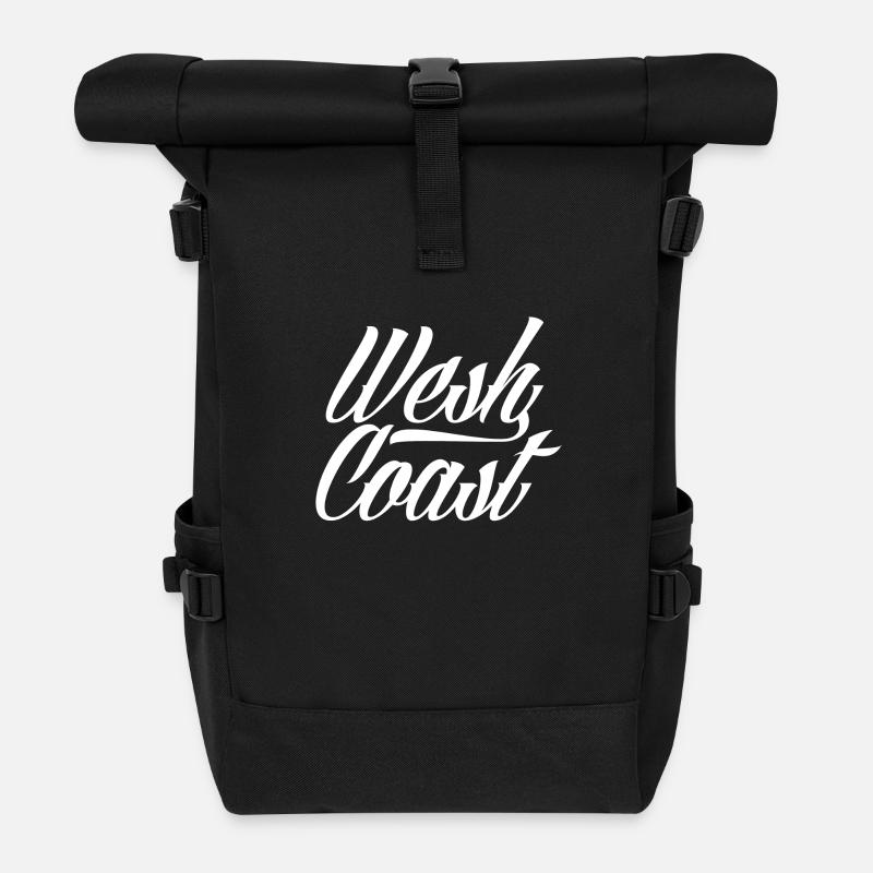 Wesh Coast - Sac à dos roll top - noir