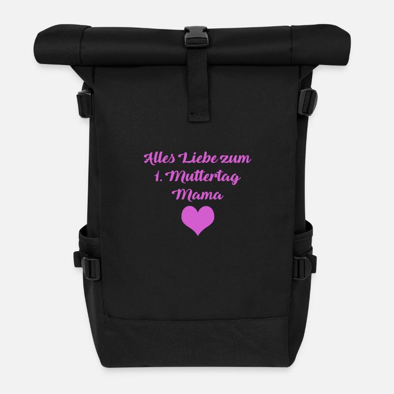 1. Muttertag Mädchen - Rolltop Rucksack - Schwarz