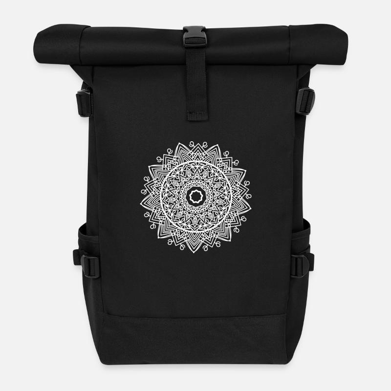 Mandala - Rolltop Rucksack - Schwarz