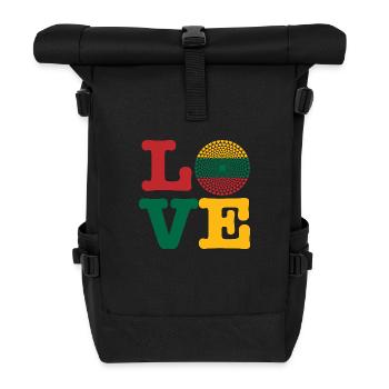 COEUR LITUANIE - Sac à dos roll top - noir - Devant