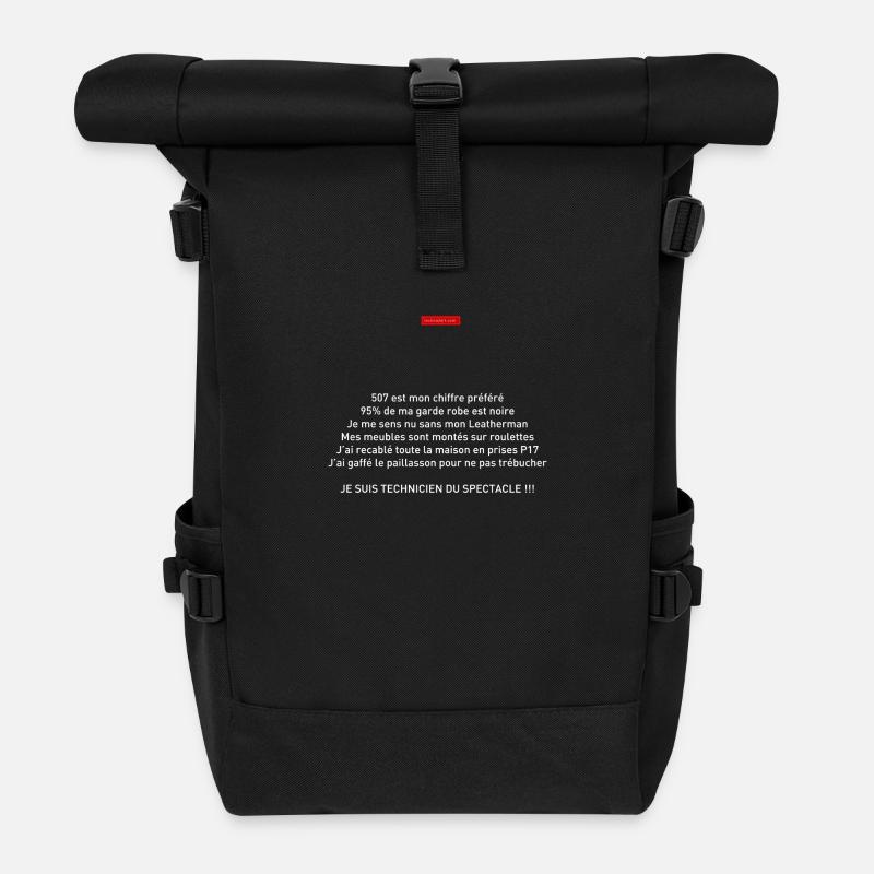 Je suis technicien du spectacle - Sac à dos roll top - noir