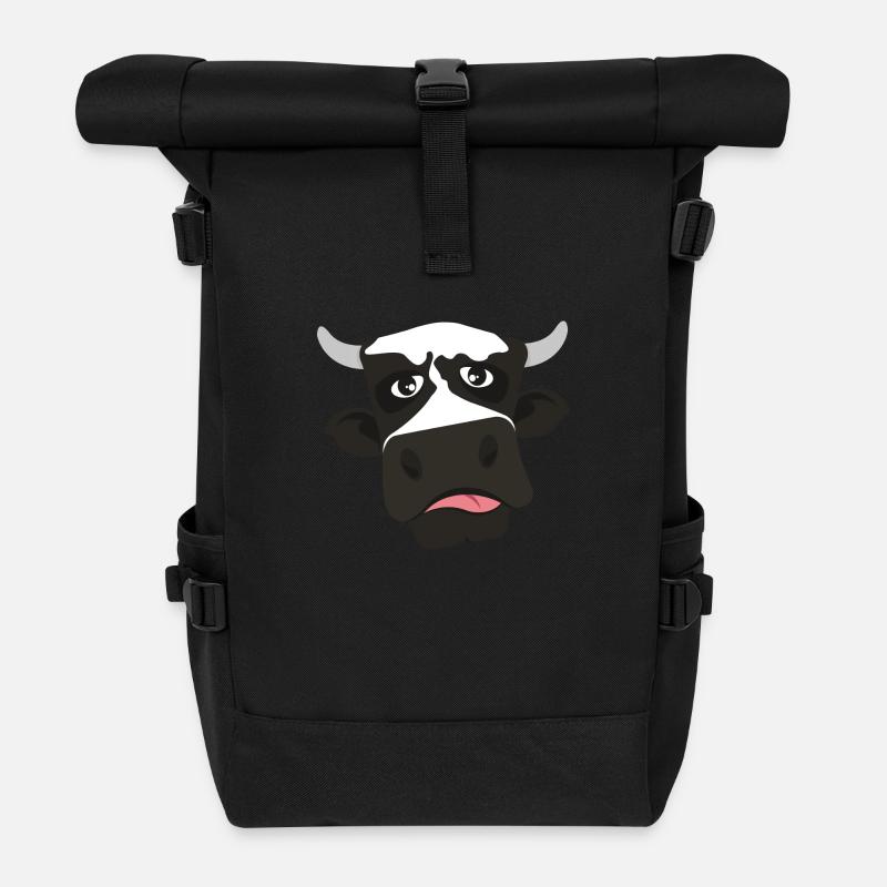 cow115 - Rolltop Rucksack - Schwarz