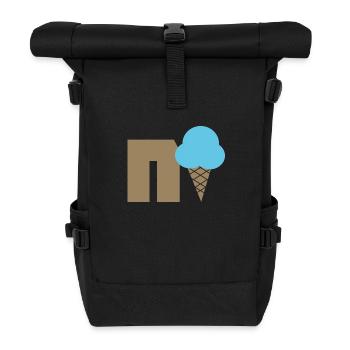 Nice blue - Roll Top Backpack - black - Front