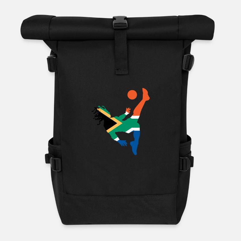 football de - Rolltop Rucksack - Schwarz