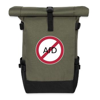 Stop Afd - Rolltop Rucksack - Olive/Schwarz - Vorne