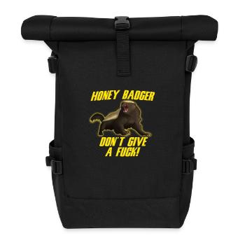Honig-Dachs geben nicht ein Bumsen - Rolltop Rucksack - Schwarz - Vorne