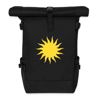Sonne - Rolltop Rucksack - Schwarz - Vorne