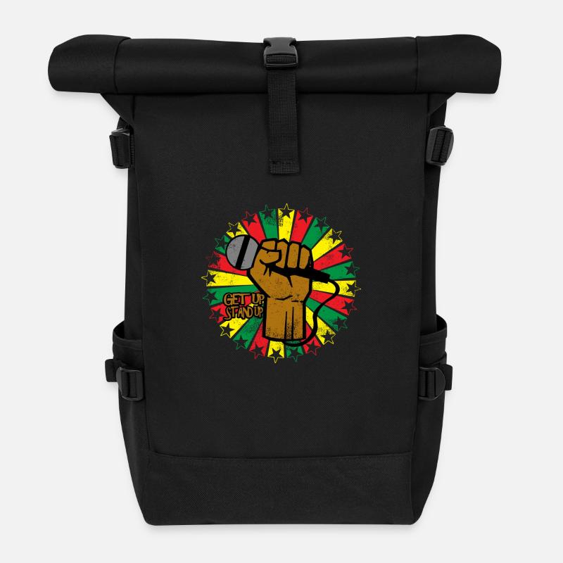 Reggae - Rolltop Rucksack - Schwarz