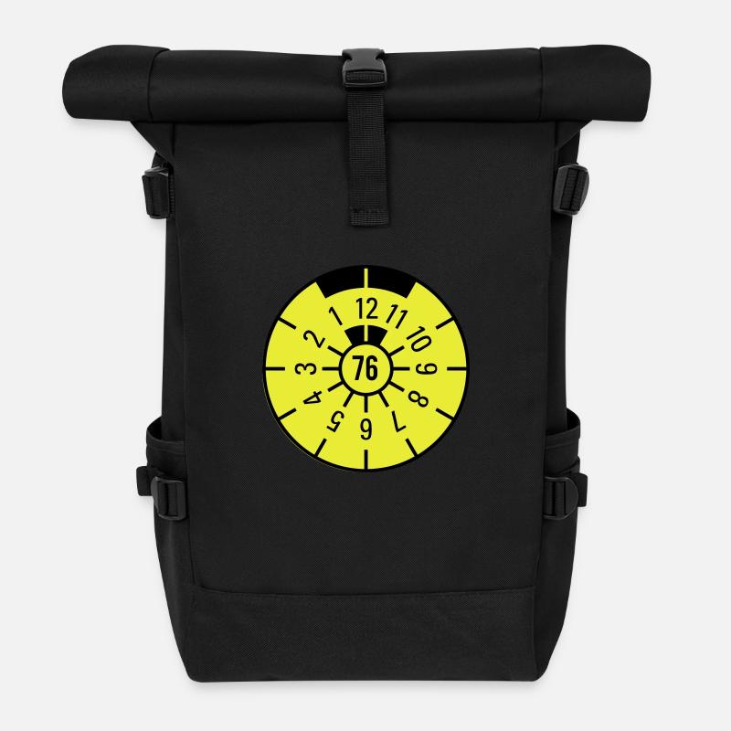 TÜV 1976 - Rolltop Rucksack - Schwarz
