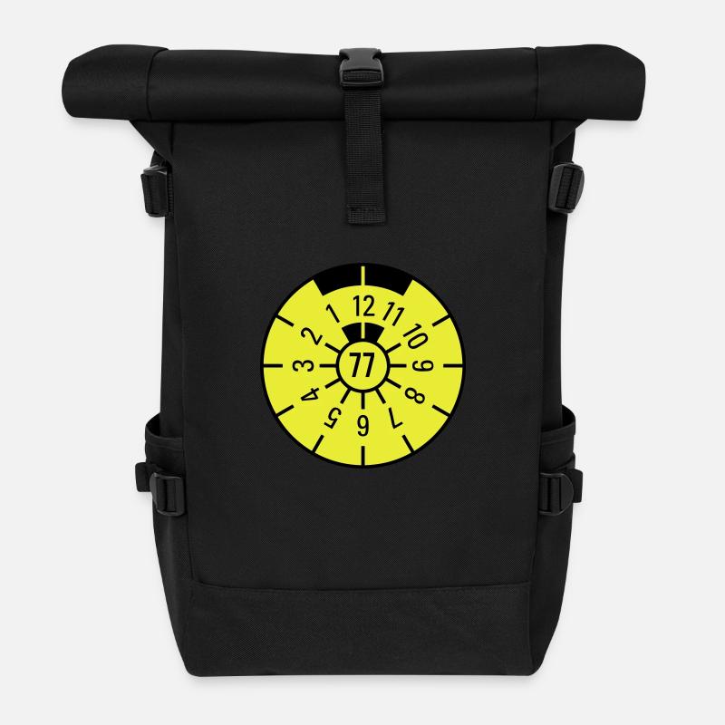 TÜV 1977 - Rolltop Rucksack - Schwarz