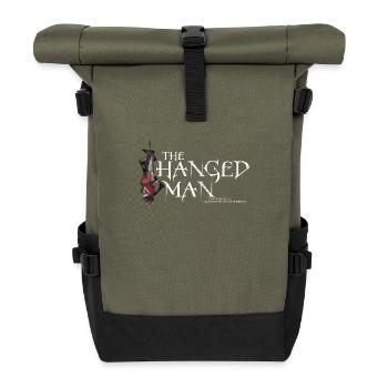 "Der Gehängte" Design- - Rolltop Rucksack - Olive/Schwarz - Vorne