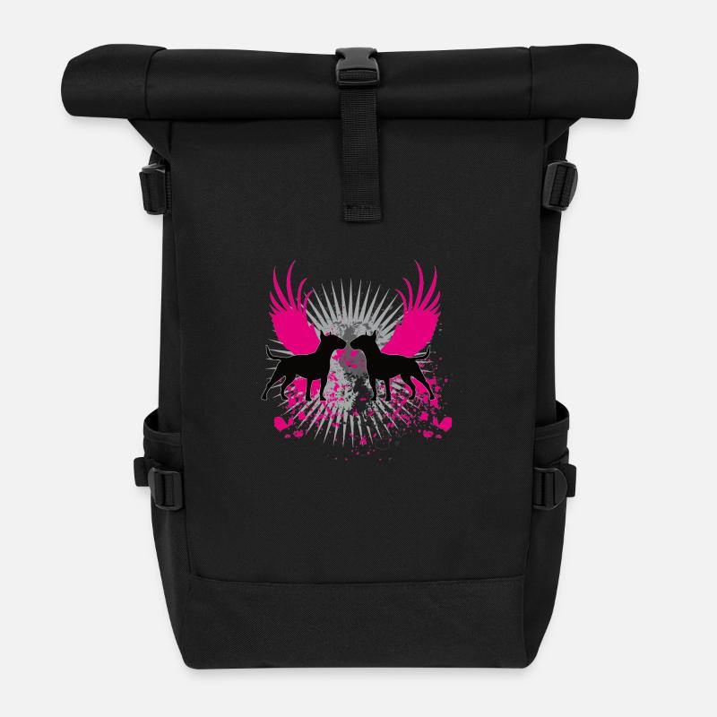 bullterrier - Rolltop Rucksack - Schwarz