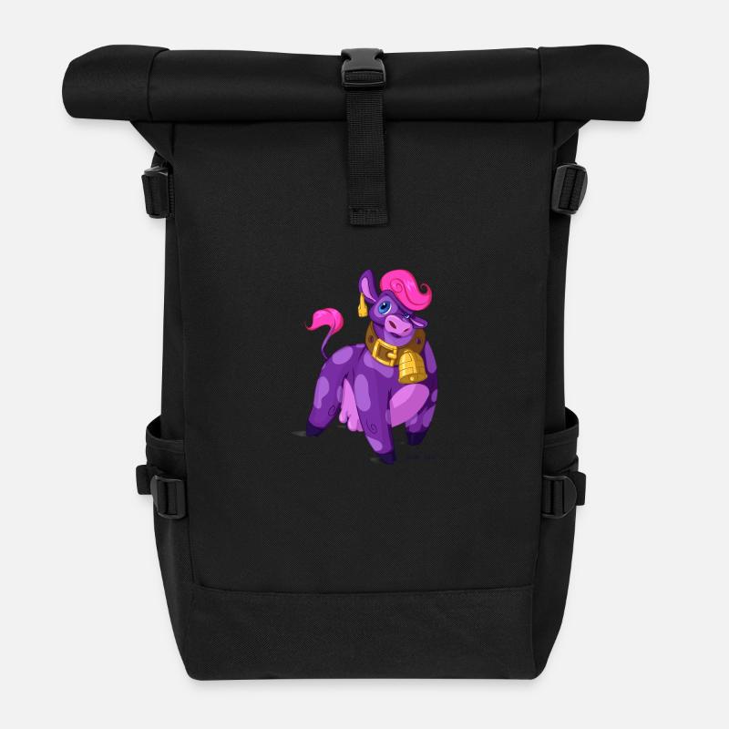 Milky Cow - Sac à dos roll top - noir