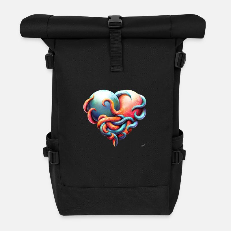 Big hugtopus - Sac à dos roll top - noir