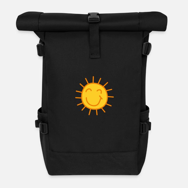 Sonnenschein Comic - Rolltop Rucksack - Schwarz