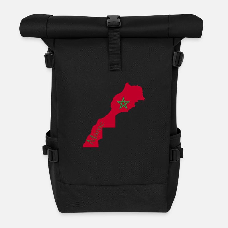 Marokko 2 - Rolltop Rucksack - Schwarz