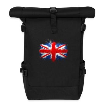 Union Jack Graffiti - Roll Top Backpack - black - Front