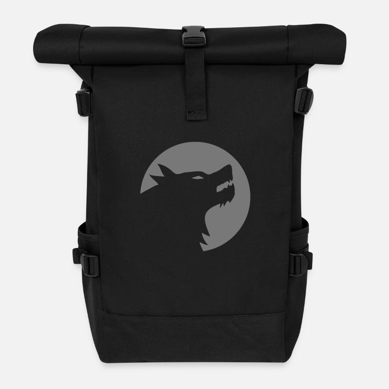 Wolf - Rolltop Rucksack - Schwarz