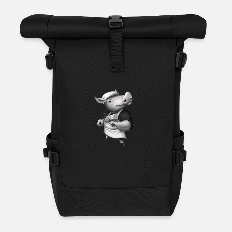 Pig Butcher - Rolltop Rucksack - Schwarz