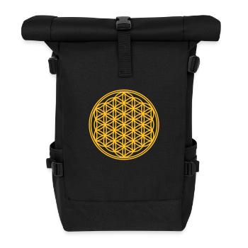 Fleur de la vie - Vector - 01, 1c, sacred geometry - Sac à dos roll top - noir - Devant