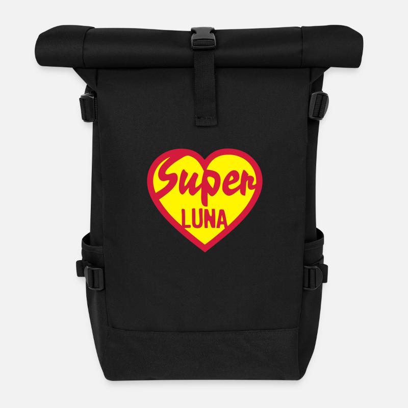 luna Super Herz Liebe Herz logo1 - Rolltop Rucksack - Schwarz