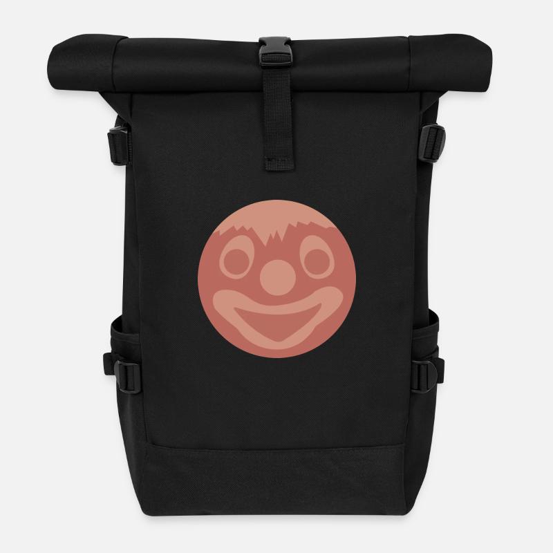 Gesichtswurst Shirt - Rolltop Rucksack - Schwarz