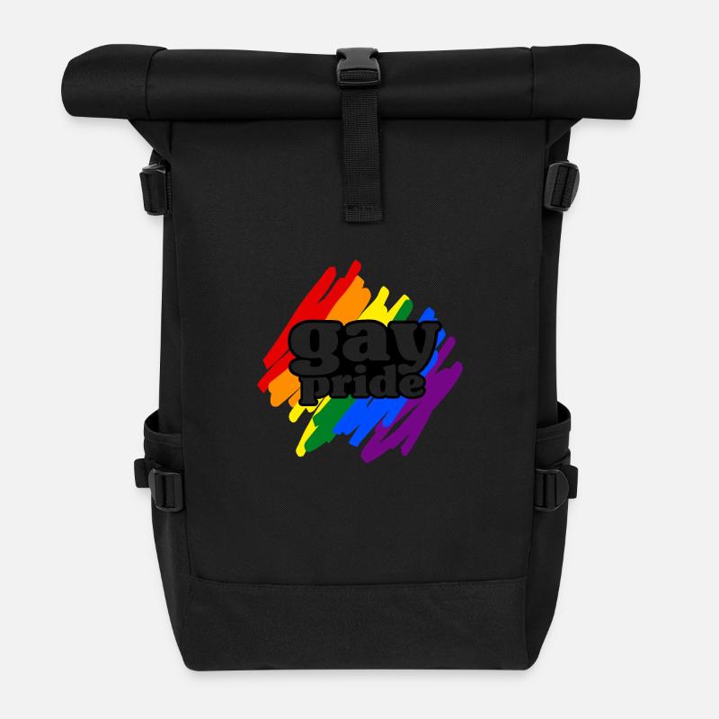 Gay__N005 - Roll Top Backpack - black