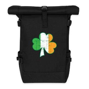 Irish flag uk - Roll Top Backpack - black - Front