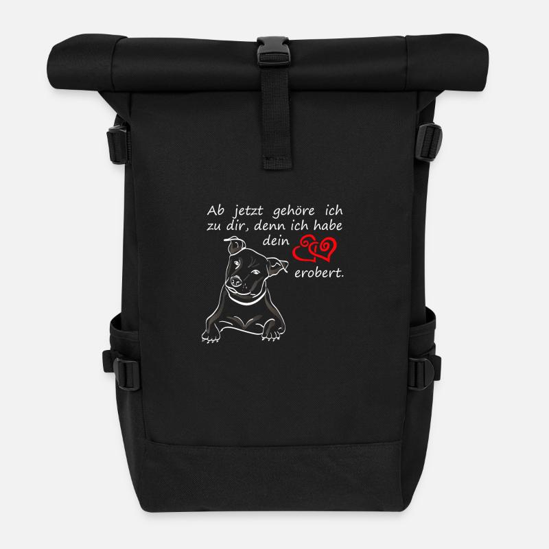 Hundeliebe - Rolltop Rucksack - Schwarz