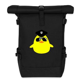 cool_cop_chick - Roll Top Backpack - black - Front