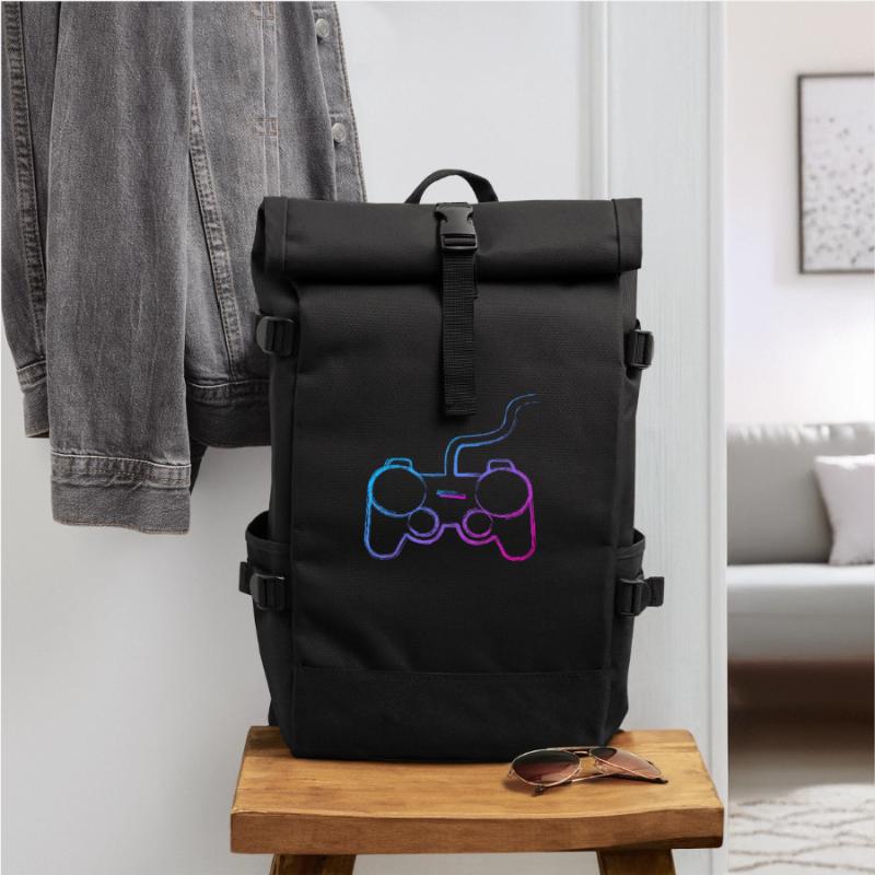 Controller Graffiti Roll Top Backpack