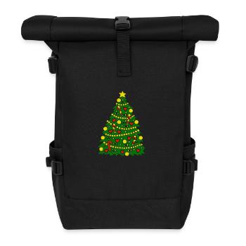 christmas_tree - Roll Top Backpack - black - Front