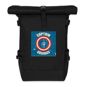 Place d’affiche vintage Captain évident - Sac à dos roll top - noir - Devant
