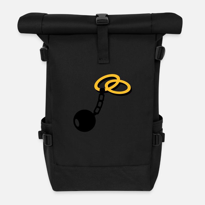 Hochzeit Ringe - Rolltop Rucksack - Schwarz