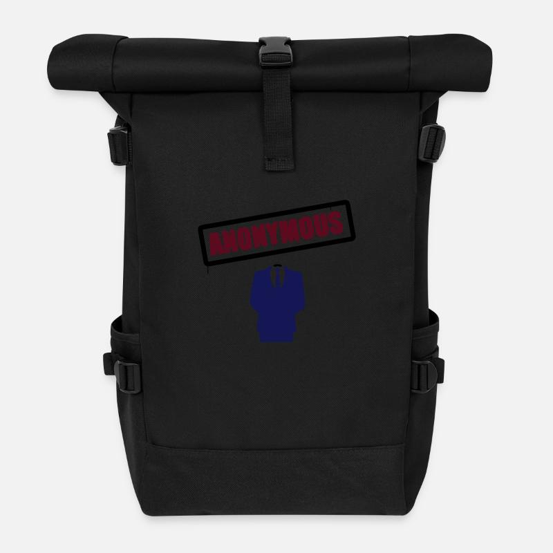 Anonymous - Roll Top Backpack - black
