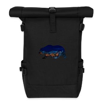 Bär - Rolltop Rucksack - Schwarz - Vorne