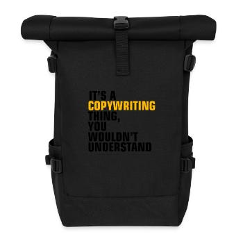 Copywriting thing - Rolltop Rucksack - Schwarz - Vorne