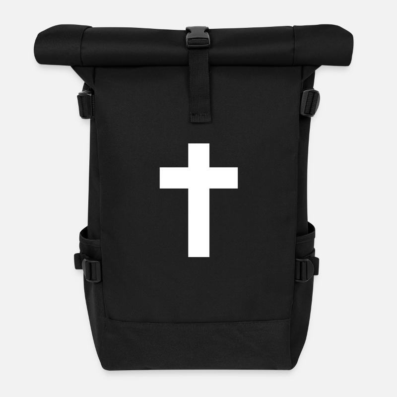 Kreuz - Rolltop Rucksack - Schwarz