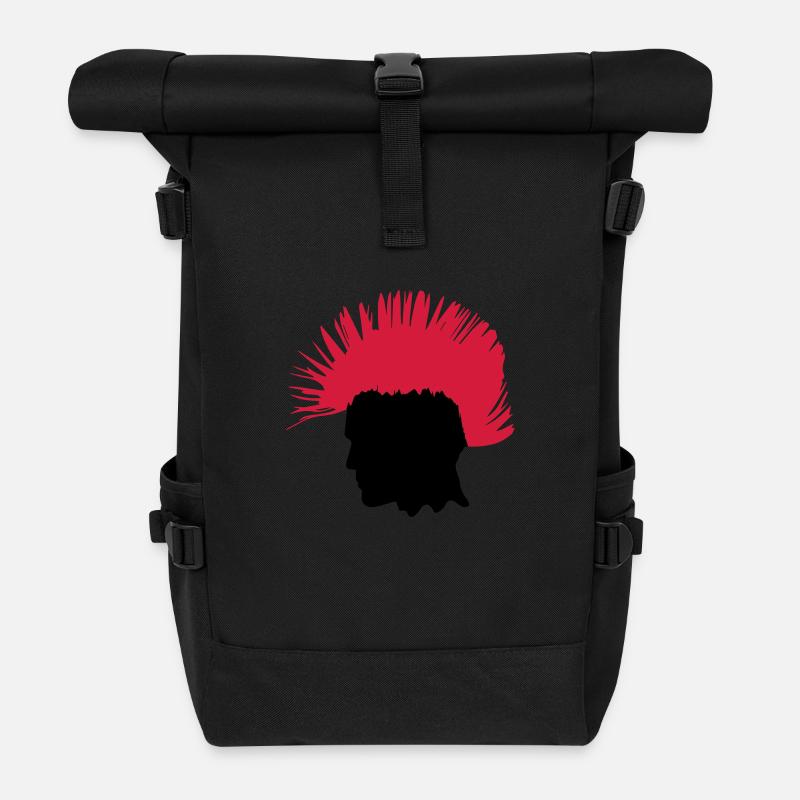PUNK - Rolltop Rucksack - Schwarz