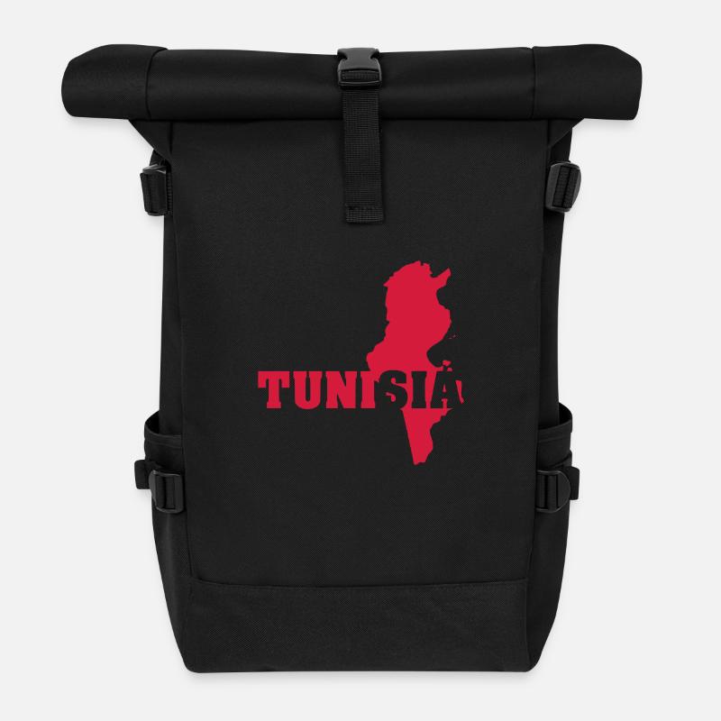 Tunisia (ID: 002004) - Roll Top Backpack - black