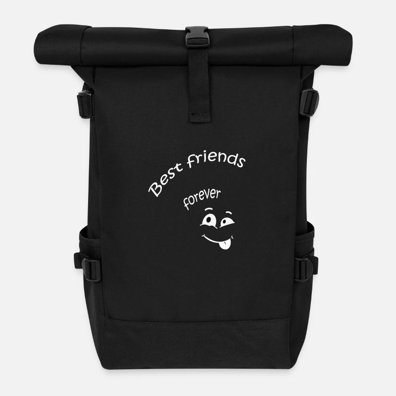 Best friends forever - Rolltop Rucksack - Schwarz