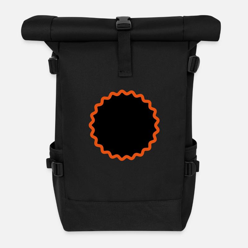 Flicken_21 - Rolltop Rucksack - Schwarz