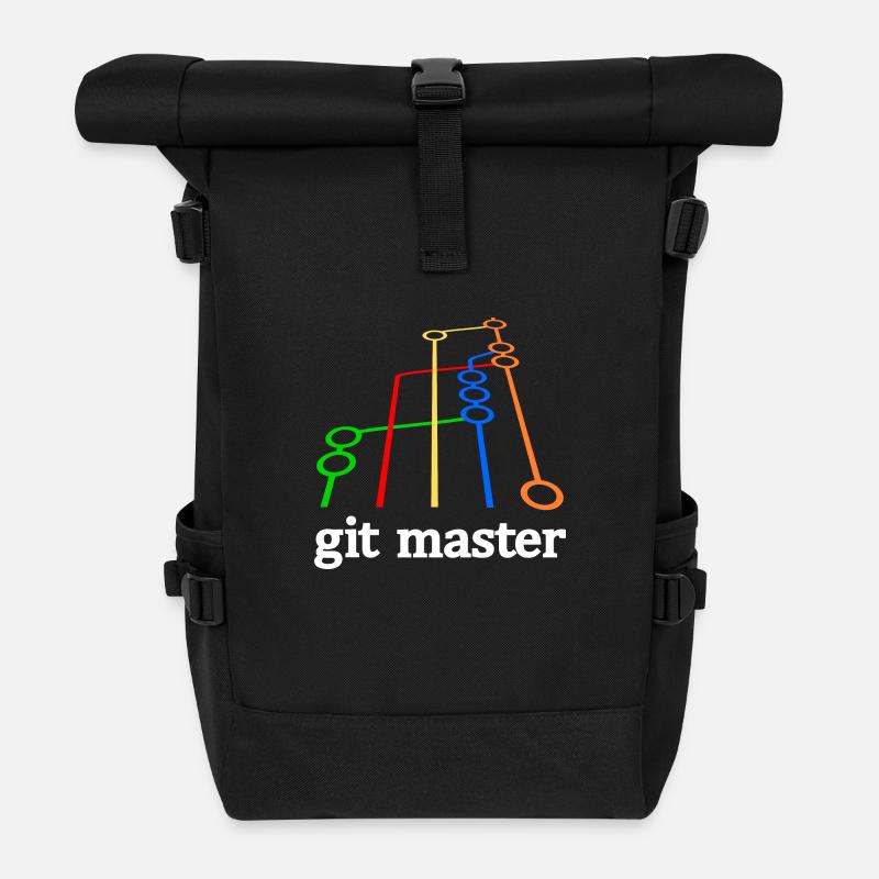git master vWhite - Sac à dos roll top - noir