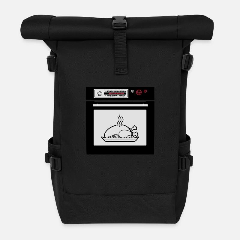 Braten in der Röhre (Schwangerschaft) - Rolltop Rucksack - Schwarz