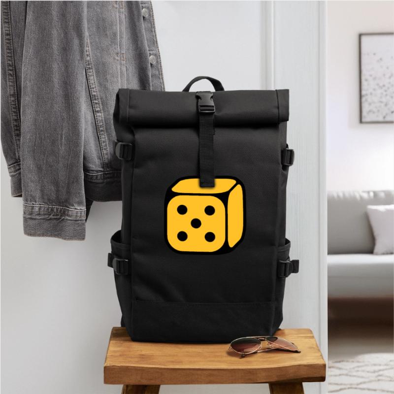 Dice With Number 5 (Five / 2C) Roll Top Backpack