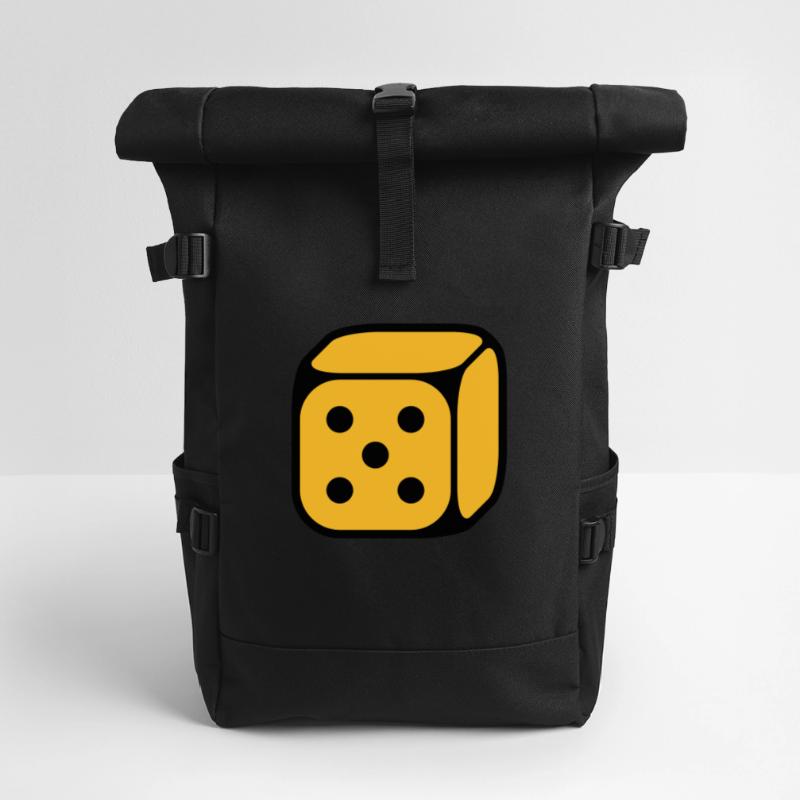 Dice With Number 5 (Five / 2C) Roll Top Backpack