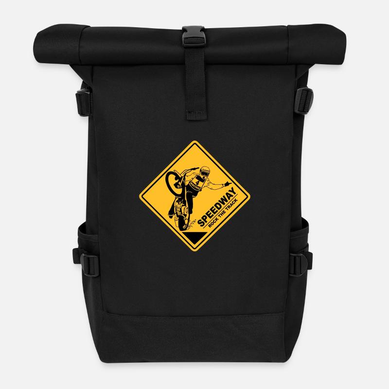 Speedway - Roll Top Backpack - black