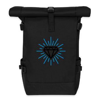 Diamant - Rolltop Rucksack - Schwarz - Vorne
